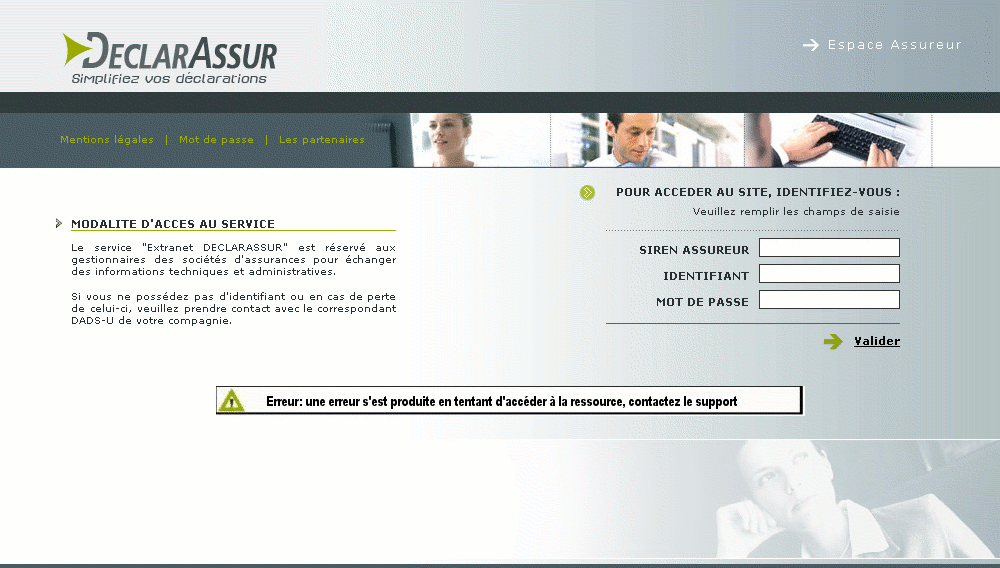 Une Erreur Est Survenue Sur L'authentification Net-entreprises